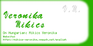 veronika mikics business card